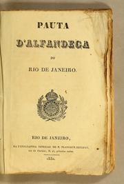 Pauta d'Alfandega do Rio de Janeiro by Brazil. Alfândega do Rio de Janeiro