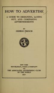 Cover of: How to advertise by French, George
