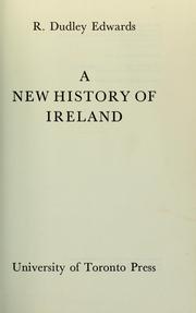 Cover of: A new history of Ireland by Edwards, R. Dudley