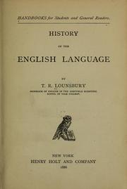 Cover of: History of the English language