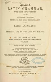 Cover of: Adam's Latin grammar by Alexander Adam