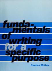 Cover of: Fundamentals of writing for a specific purpose