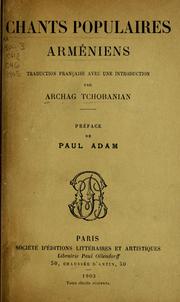 Cover of: Chants populaires arméniens by Arshak Chʻopanyan