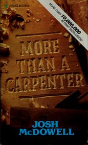 Cover of: More than a carpenter