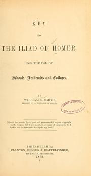 Cover of: Key to the Iliad of Homer by Όμηρος