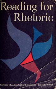 Cover of: Reading for rhetoric: applications to writing