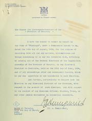 Cover of: Report of I.A. Humphries, commissioner, appointed under the Public Enquiries Act, respecting the General Elections to the Legislative Assembly of the Province of Ontario, held on the 19th day of June, 1934 by Ontario. Elections Inquiry Commission