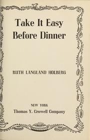 Cover of: Take it easy before dinner