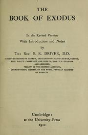 Cover of: The book of Exodus in the revised version