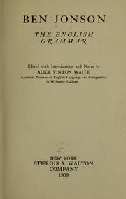 Cover of: The English grammar