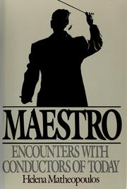 Cover of: Maestro by Helena Matheopoulos