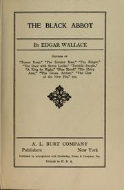 Cover of: The black abbot by Edgar Wallace