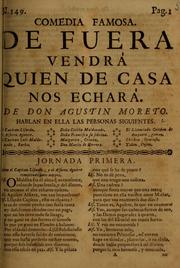 Cover of: De fuera vendrá quien de casa nos echará by Agustín Moreto