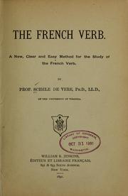 Cover of: The French verb by M. Schele de Vere