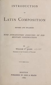 Cover of: Introduction to Latin composition by William Francis Allen