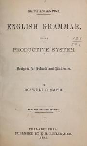 Cover of: English grammar, on the productive system