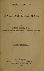 Cover of: First lessons in English grammar