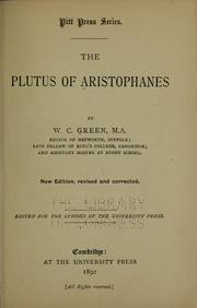 Cover of: The  Plutus of Aristophanes