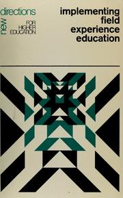 Cover of: Implementing field experience education