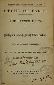 Cover of: L' écho de Paris. by James Henry Worman