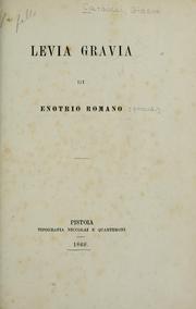 Cover of: Levia gravia by Giosuè Carducci