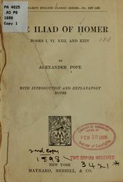 Cover of: The Iliad of Homer | Homer