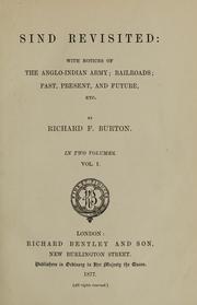 Cover of: Sind revisited by Richard Francis Burton