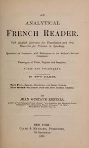 Cover of: An analytical French reader