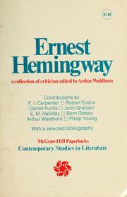 Cover of: Ernest Hemingway by Arthur Waldhorn