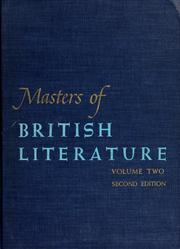 Masters of British literature by Pratt, Robert A.
