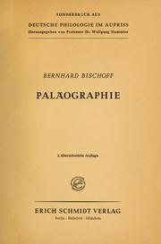 Cover of: Palälographie by Bernhard Bischoff