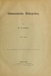 Cover of: Ostasiastische Dekapoden