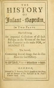 Cover of: The history of infant-baptism ... by William Wall, William Wall