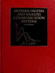 Cover of: Modern digital and analog communication systems by B. P. Lathi