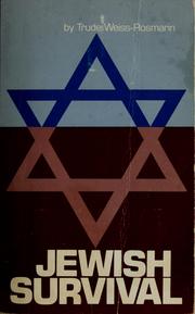 Cover of: Jewish survival: essays and studies