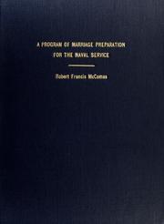Cover of: A program of marriage preparation for the naval service