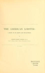 Cover of: The American lobster by Francis Hobart Herrick