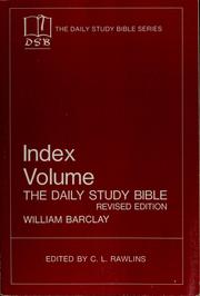 Cover of: The Daily study Bible series, revised edition [by] William Barclay: index volume