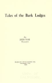Cover of: Tales of the bark lodges