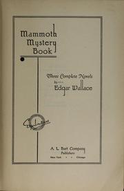Cover of: Mammoth mystery book | Edgar Wallace