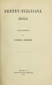 Cover of: Brennu-Njálssaga (Njála) by hrsg. von Finnur Jónsson.