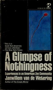 Cover of: A glimpse of nothingness by Janwillem van de Wetering