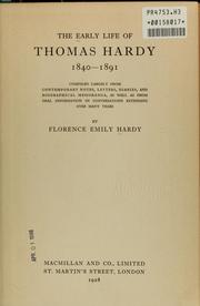 Cover of: The early life of Thomas Hardy, 1840-1891 by Florence Emily Hardy