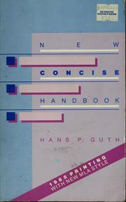 Cover of: New concise handbook by Hans Paul Guth