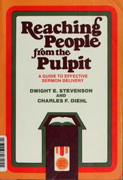 Cover of: Reaching people from the pulpit by Dwight Eshelman Stevenson