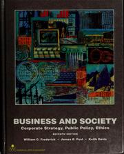 Cover of: Business and society by William Crittenden Frederick