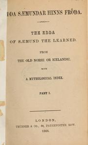 Cover of: Edda Sæmundar hinns Frð̂a by 