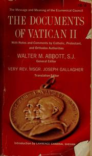 Cover of: The documents of Vatican II | Walter M. Abbott