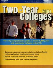 Cover of: Two-year colleges 2004 by Peterson's