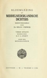 Cover of: Bloemlezing uit de middelnederlandse dichtkunst by Eelco Verwijs